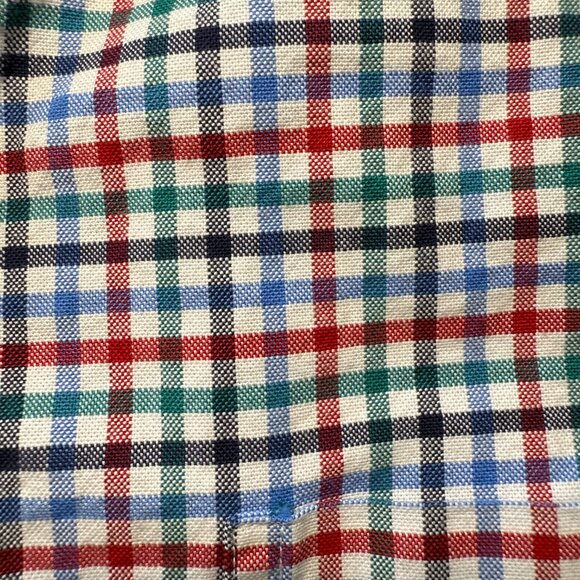 Chaps Long Sleeve Button Down Size M Logo Pocket Multicolored Check Plaid 2/$15 - Picture 2 of 14